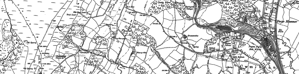 Old map of Thornhill in 1899