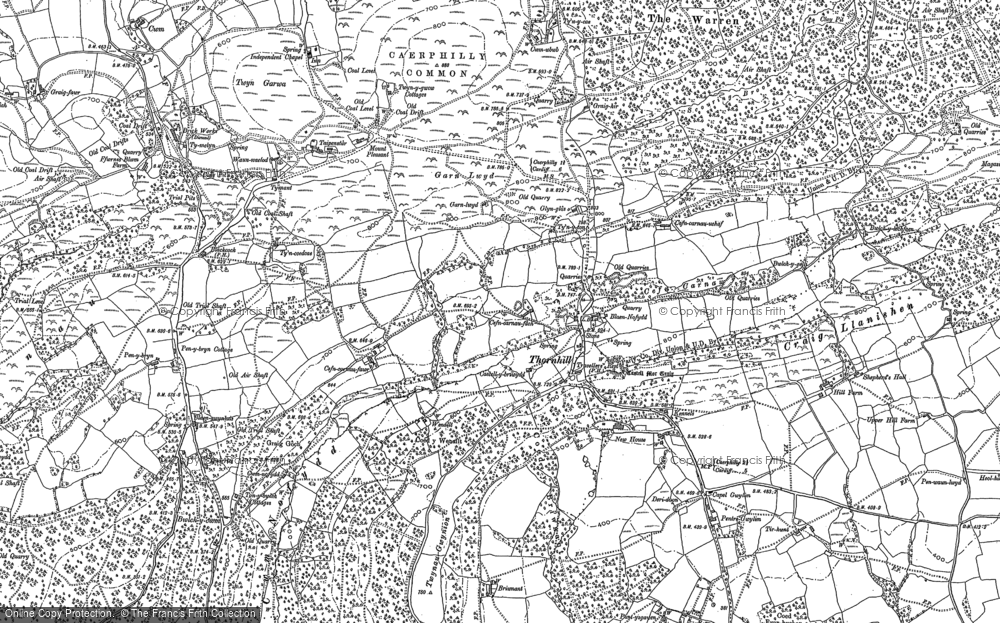 Old Map of Thornhill, 1915 in 1915