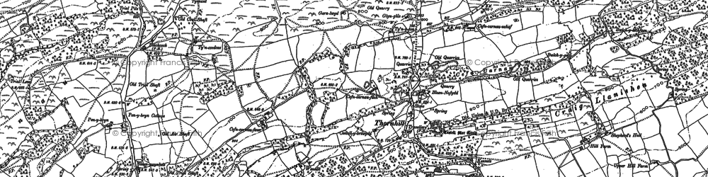Old map of Thornhill in 1915