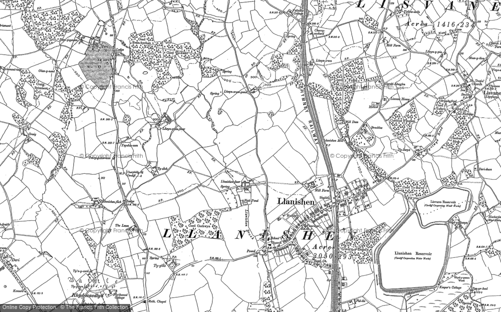 Old Map of Thornhill, 1915 in 1915