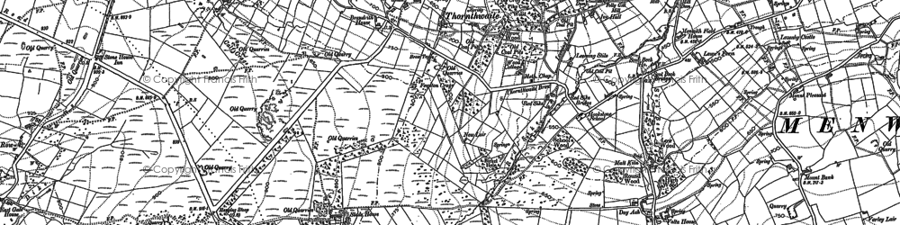 Old map of Padside Green in 1907