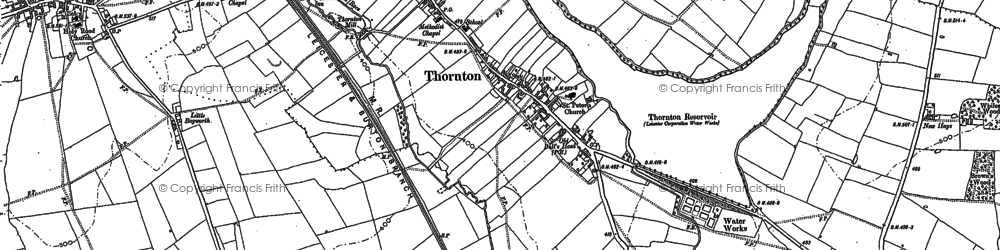 Old map of Thornton in 1885