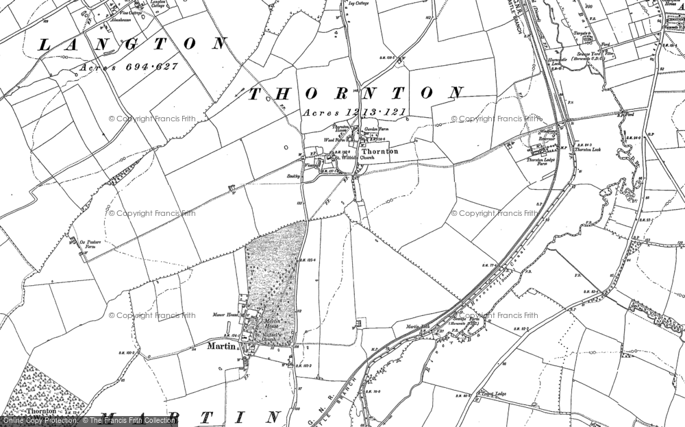 Old Map of Thornton, 1887 in 1887