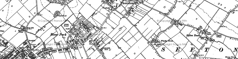 Old map of Thornton in 1892