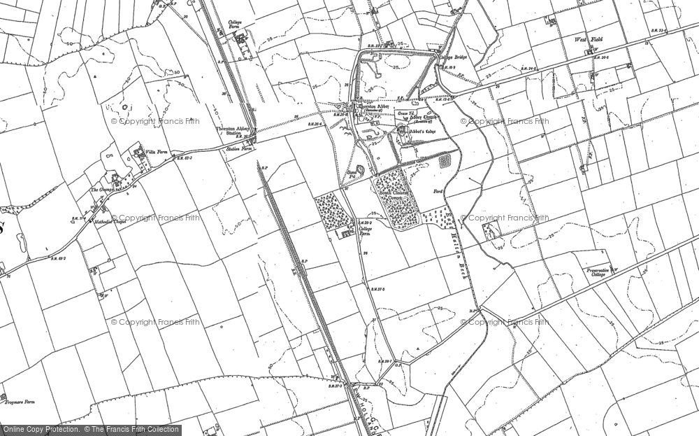 Old Map of Thornton Abbey, 1886 - 1906 in 1886