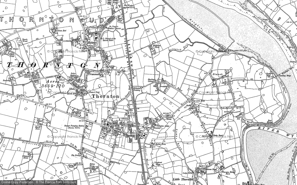 1958 Thornton/Clayton/Leventhorp Ordnance Survey Map Plan SE 1232 