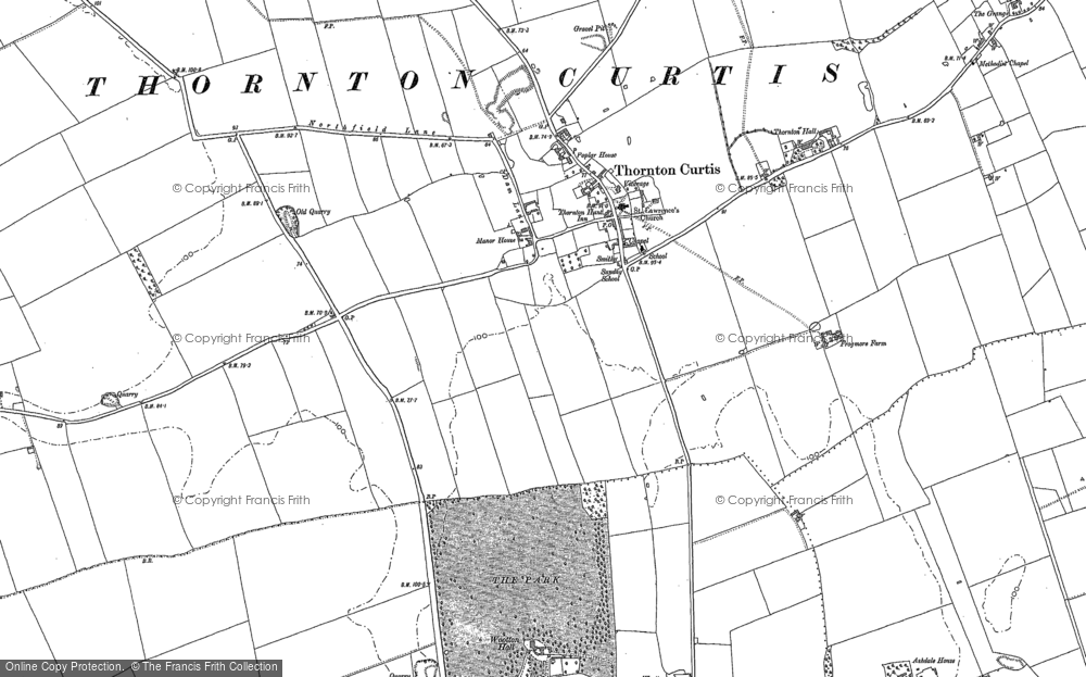 Old Map of Thornton Curtis, 1886 - 1906 in 1886