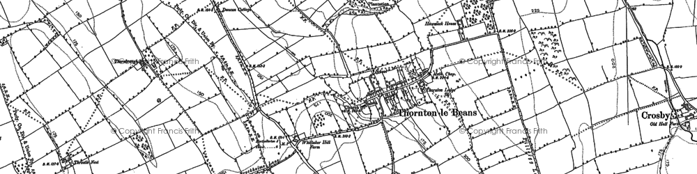 Old map of Thornton-le-Beans in 1892