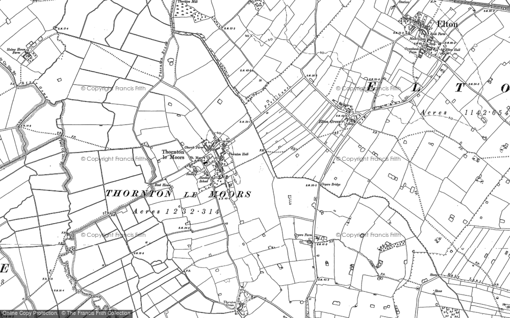 Old Map of Thornton-le-Moors, 1897 - 1898 in 1897
