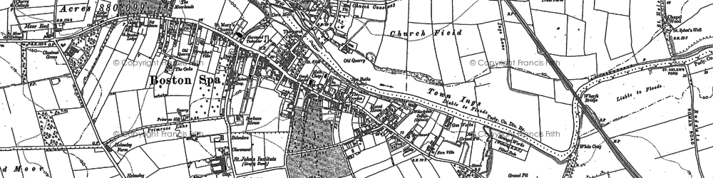 Old map of Thorp Arch in 1891
