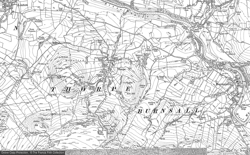 Old Map of Thorpe, 1907 in 1907