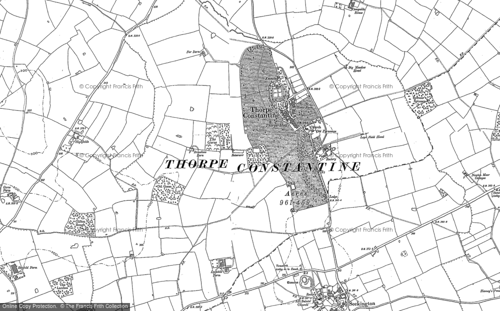 Old Map of Thorpe Constantine, 1882 - 1901 in 1882