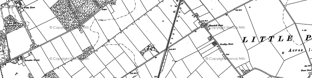 Old map of Thorpe End in 1881