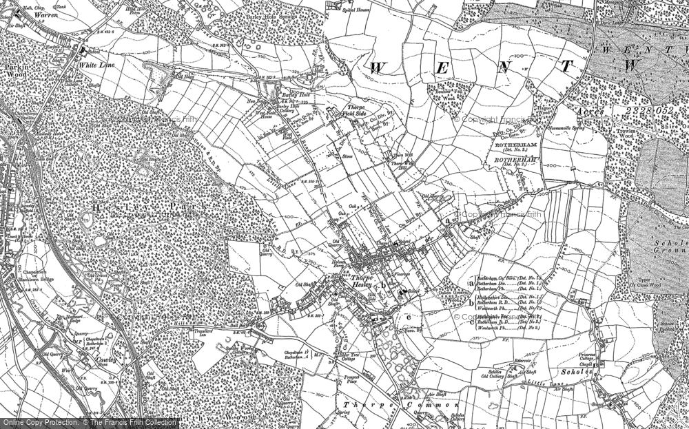 Old Map of Thorpe Hesley, 1890 - 1891 in 1890