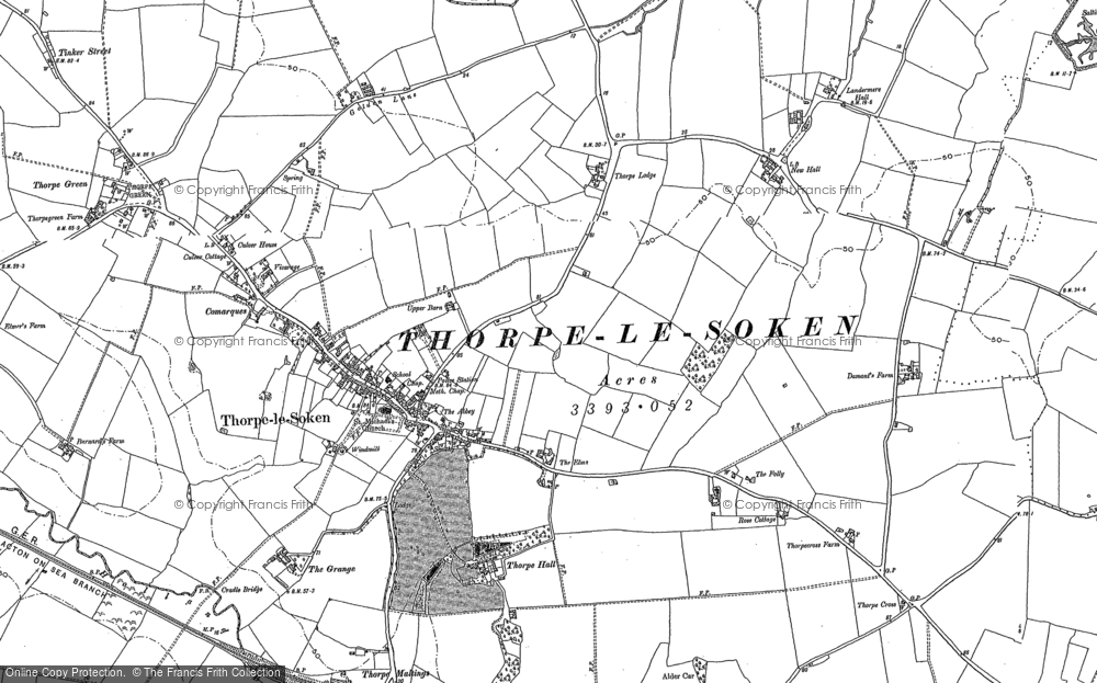 Old Map of Historic Map covering Beaumont Quay in 1896