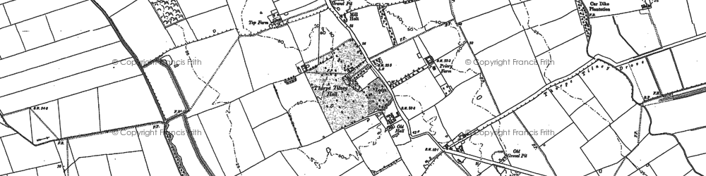 Old map of Thorpe Tilney in 1887