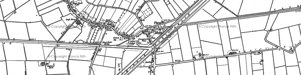 Old map of Three Holes in 1886