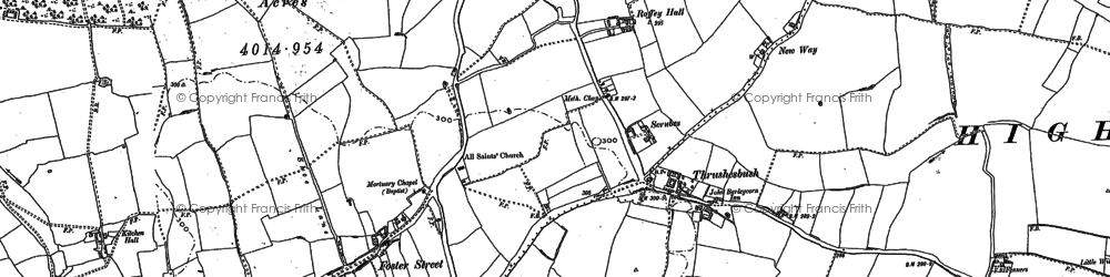 Old map of Threshers Bush in 1895