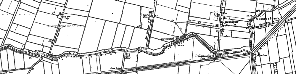 Old map of Throckenholt in 1900