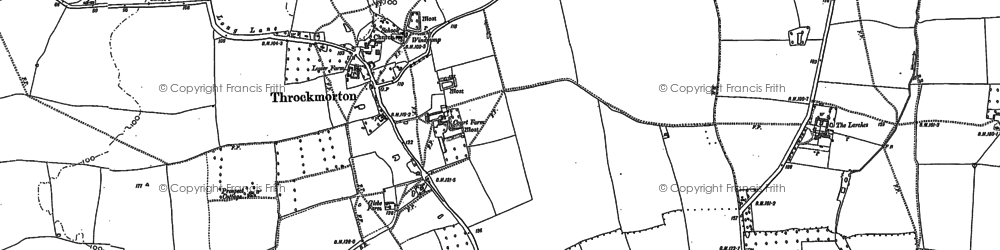 Old map of Throckmorton in 1884
