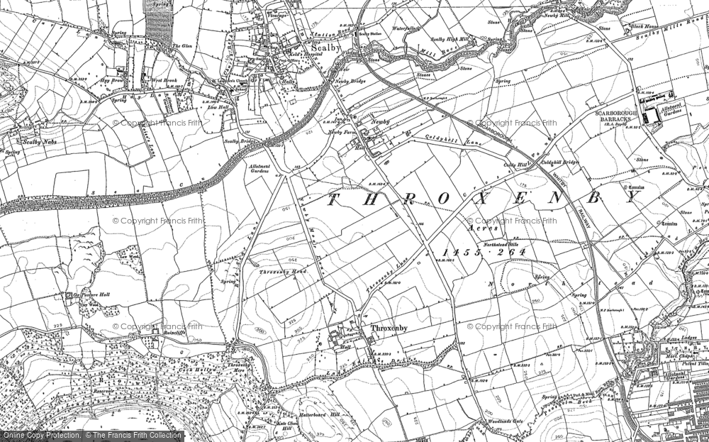 Old Map of Throxenby, 1910 in 1910
