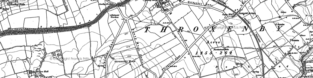 Old map of Throxenby in 1910