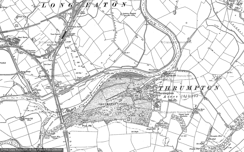 Old Map of Thrumpton, 1899 in 1899