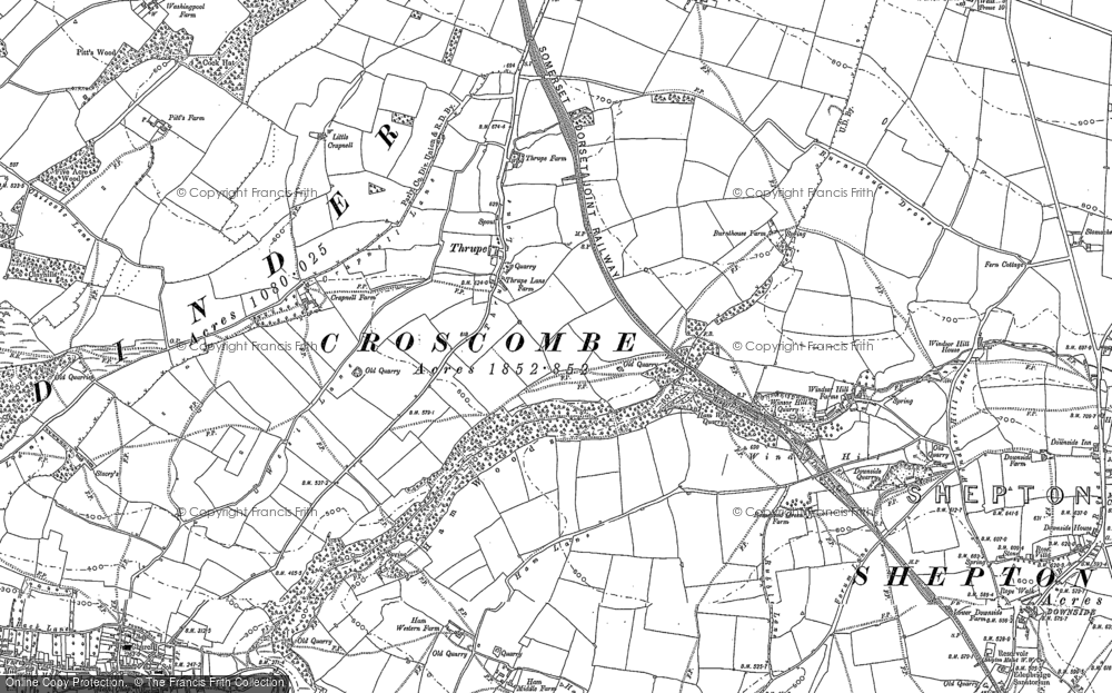 Old Map of Thrupe, 1885 in 1885