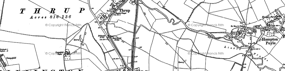 Old map of Thrupp in 1898