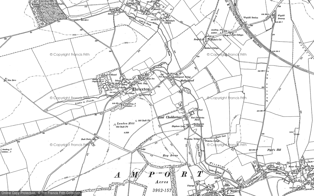 Old Map of Thruxton, 1894 in 1894