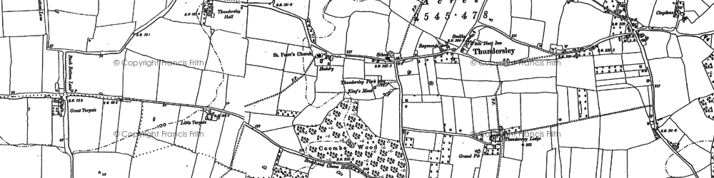 Old map of New Thundersley in 1895