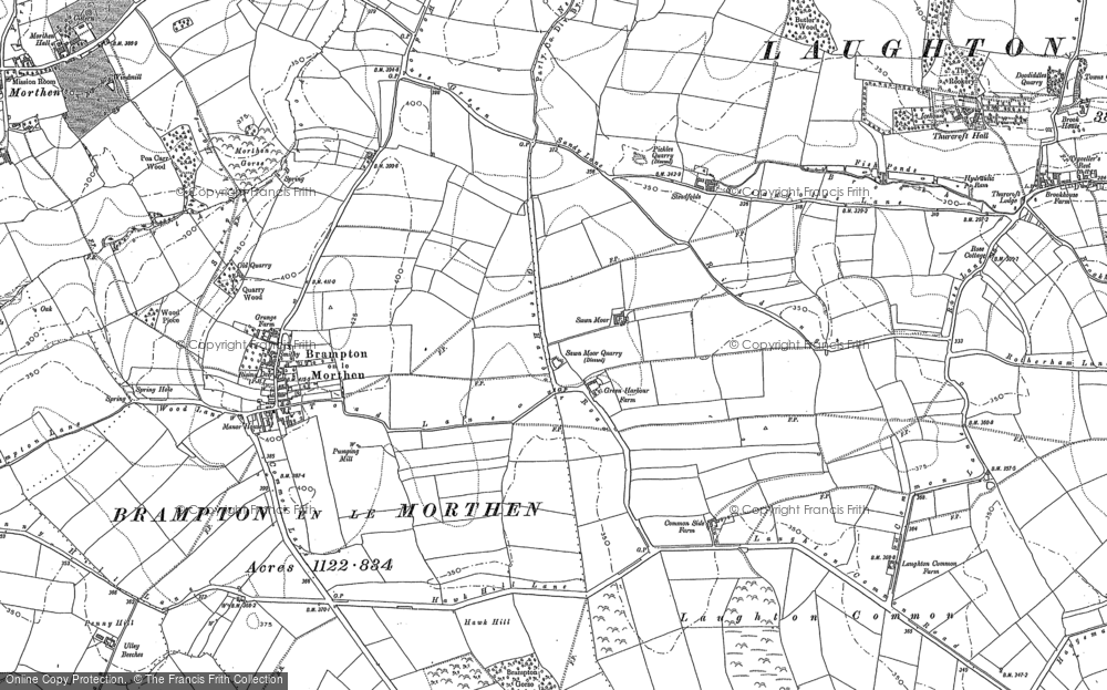 Old Map of Thurcroft, 1890 in 1890