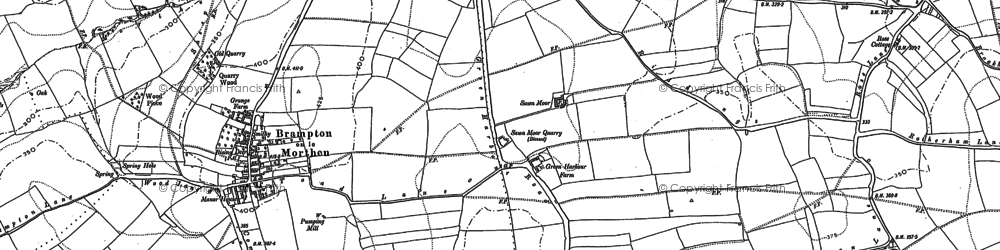 Old map of Thurcroft in 1890
