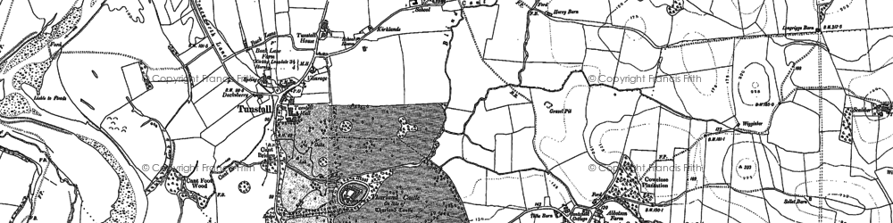 Old map of Thurland Castle in 1910