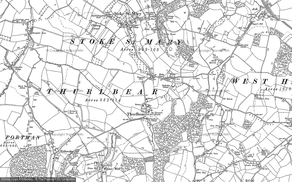 Old Map of Historic Map covering Winter Well in 1886