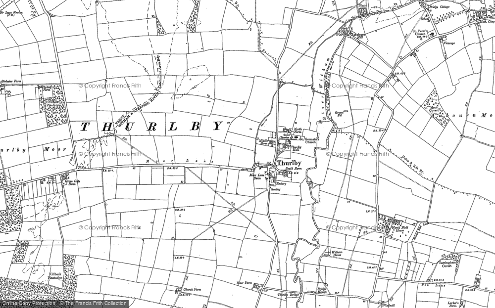 Old Map of Thurlby, 1886 - 1904 in 1886