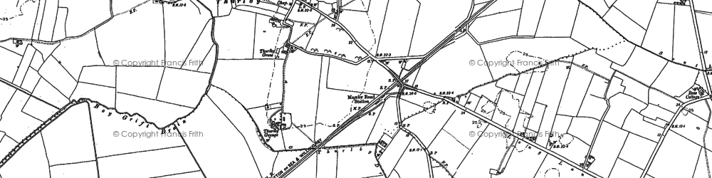 Old map of Thurlby in 1887