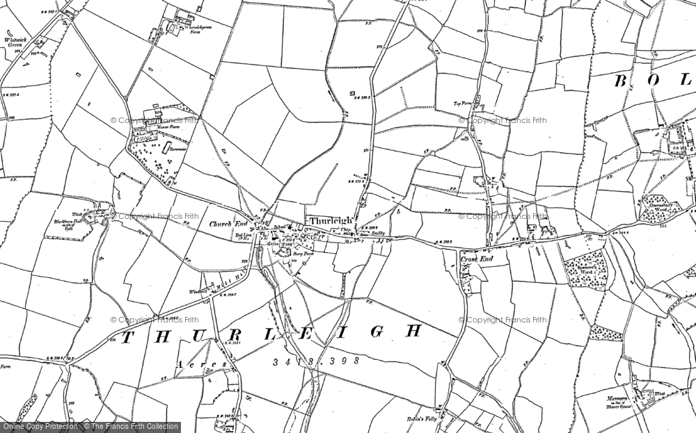 Old Map of Thurleigh, 1882 - 1900 in 1882