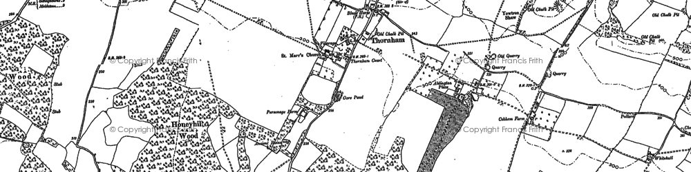 Old map of Thurnham in 1895