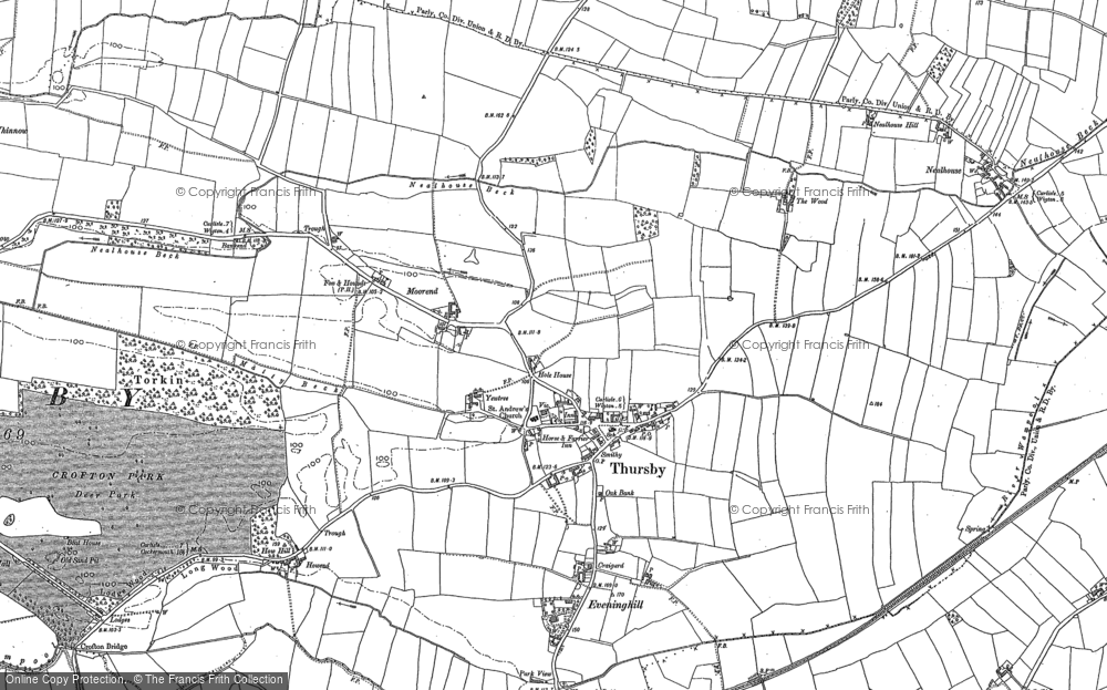 Old Map of Thursby, 1890 - 1899 in 1890