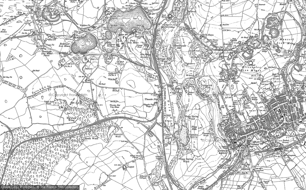 Old Map of Thwaite Flat, 1911 - 1947 in 1911