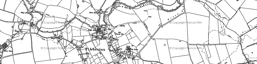 Old map of Tibberton in 1880