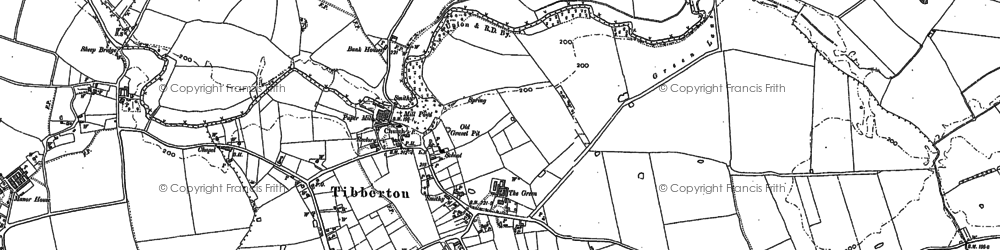 Old map of Anceller Ho in 1880