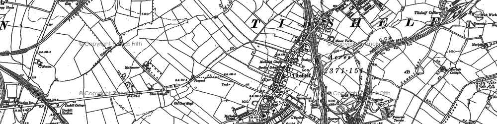 Old map of Tibshelf Services in 1877