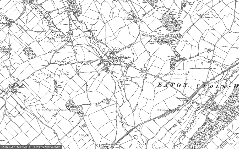 Old Map of Ticklerton, 1882 - 1883 in 1882