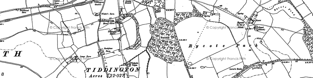 Old map of Albury in 1897