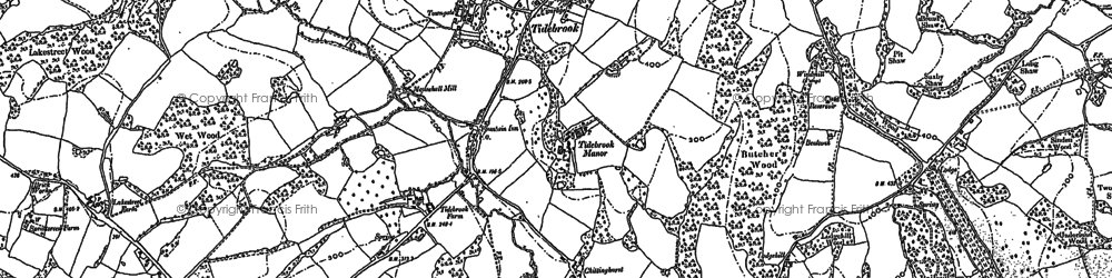 Old map of Tidebrook in 1897