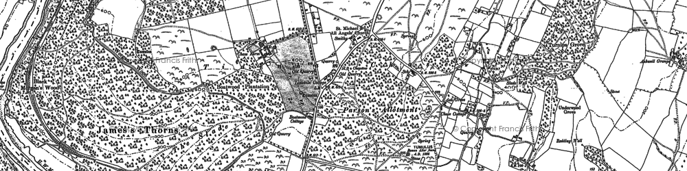 Old map of Tidenham Chase in 1900