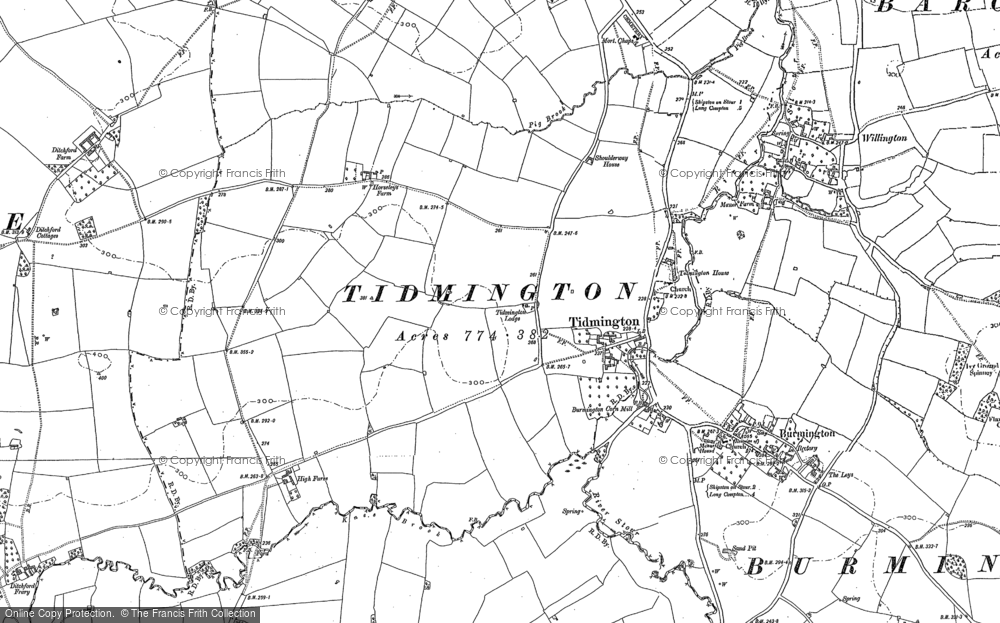 Old Map of Tidmington, 1900 - 1904 in 1900