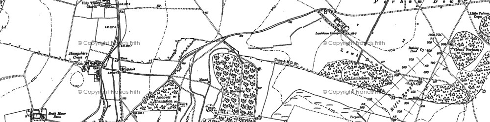 Old map of Tidworth Camp in 1899